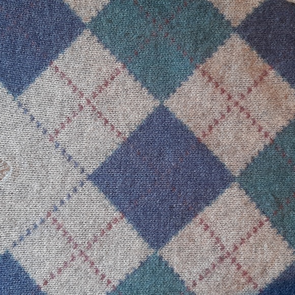 Men's Argyle Pattern Sweater Jantzen Country Square XL - Picture 2 of 5